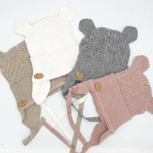 Gorro Orejitas Rosa Empolvado