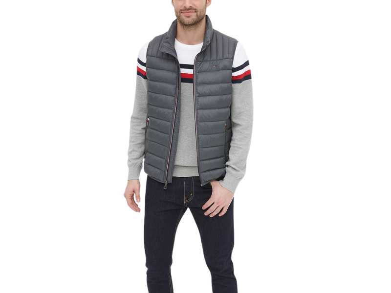 Tommy Hilfiger Chaleco Large acolchado ligero Carbón Talla L - Imagen 3