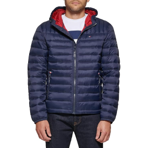 Tommy Hilfiger Chompa acolchada con capucha ultra loft