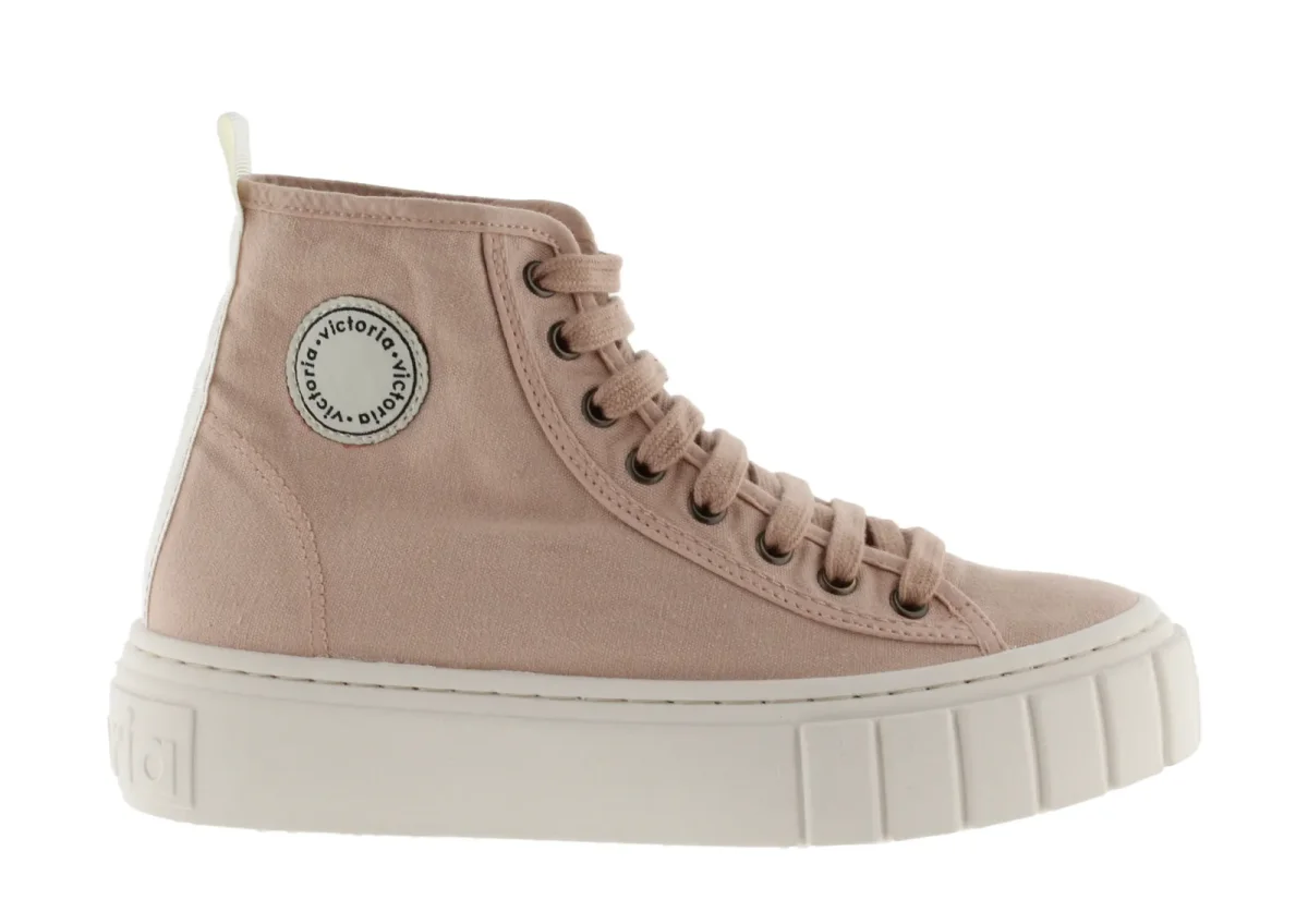 Zapatillas Abril Botín Lona Rosa