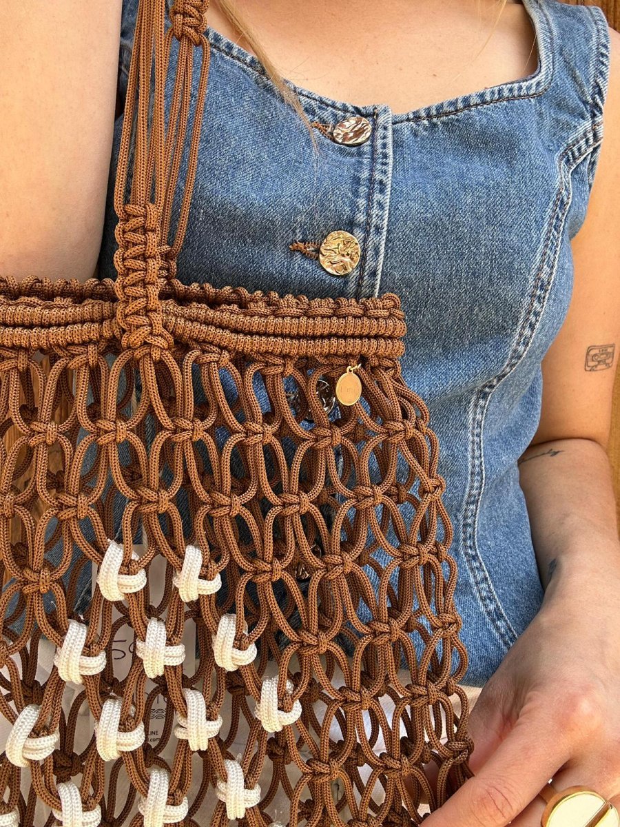 Bolso Tote Rejilla Essauira Corazón - Imagen 7