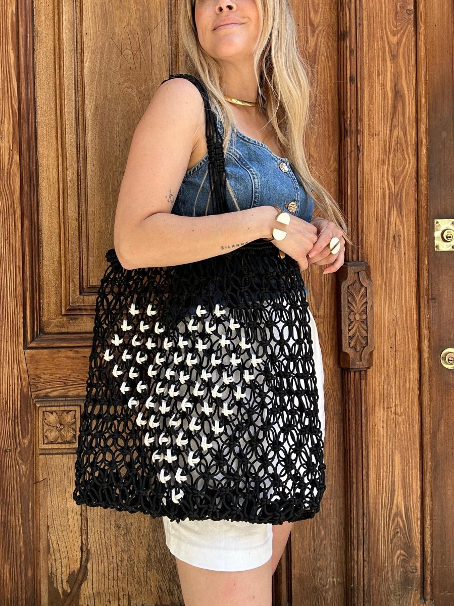 Bolso Tote Rejilla Essauira Corazón - Imagen 5