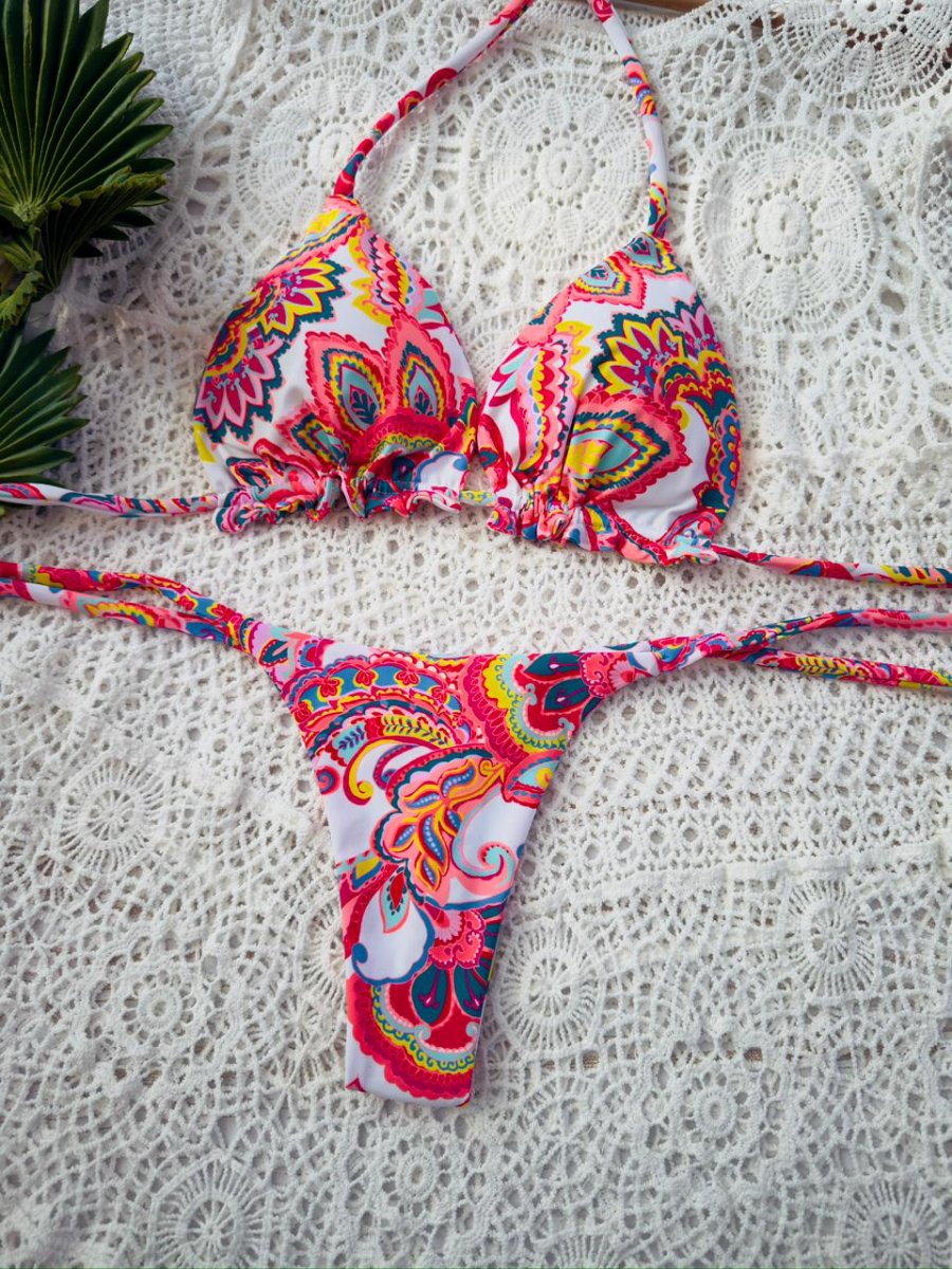 Bikini ibiza y tanga brasilera de amarres mandalas - Imagen 4