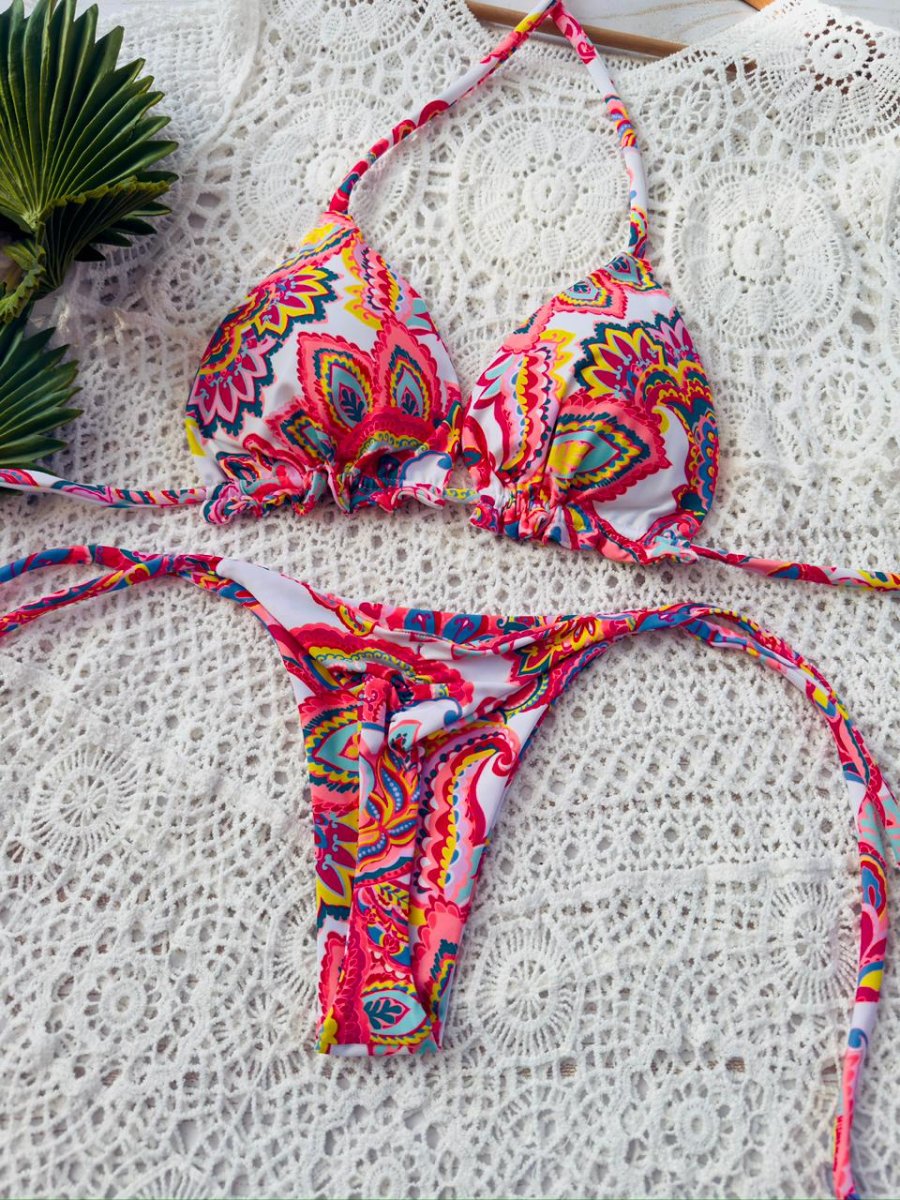Bikini ibiza y tanga brasilera de amarres mandalas - Imagen 3