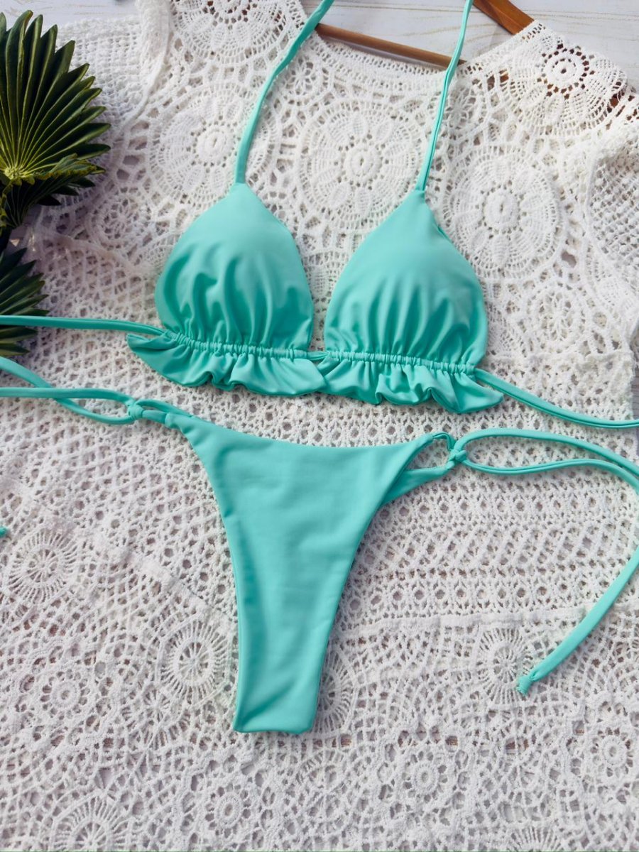 Bikini ibiza aguamarina, tanga brasilera de amarres - Imagen 4