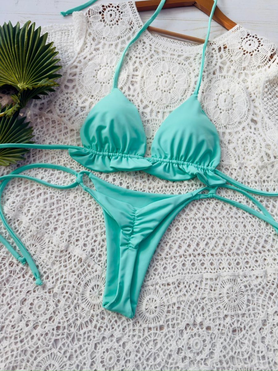 Bikini ibiza aguamarina, tanga brasilera de amarres - Imagen 3