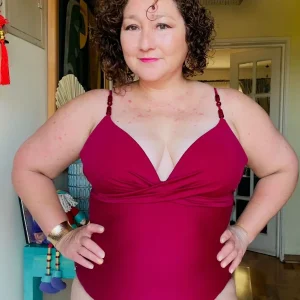 Traje de baño copas burdeo