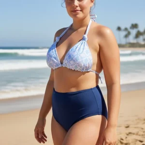 Conjunto bahia culote tiro alto azulejo portugues