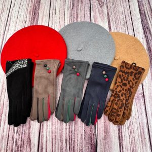 Guantes de gamuza elastizada