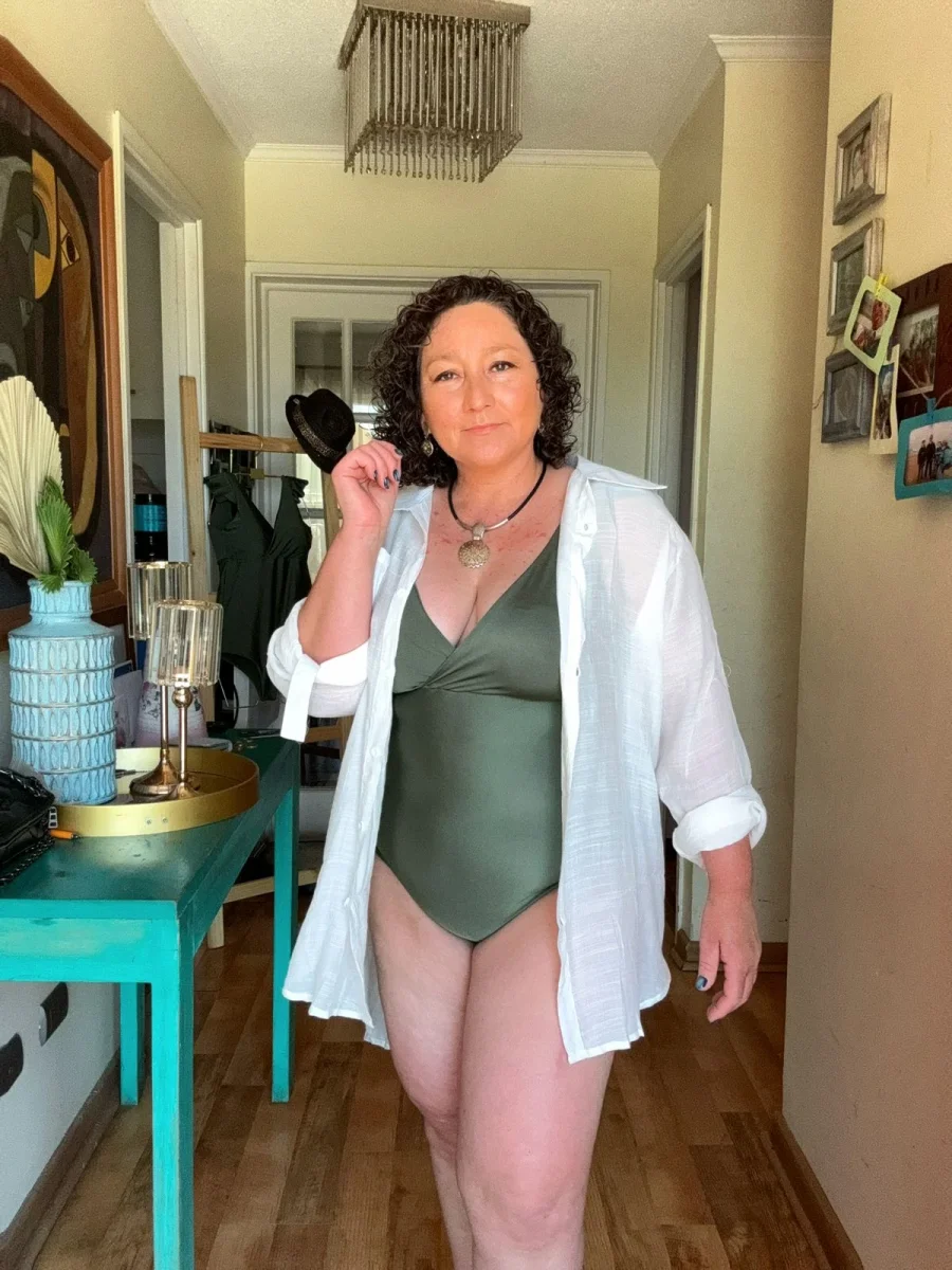 Traje de baño Margaret verde destellante - Imagen 6