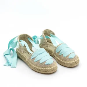 Alpargata Claudia - Beige con Aguamarina