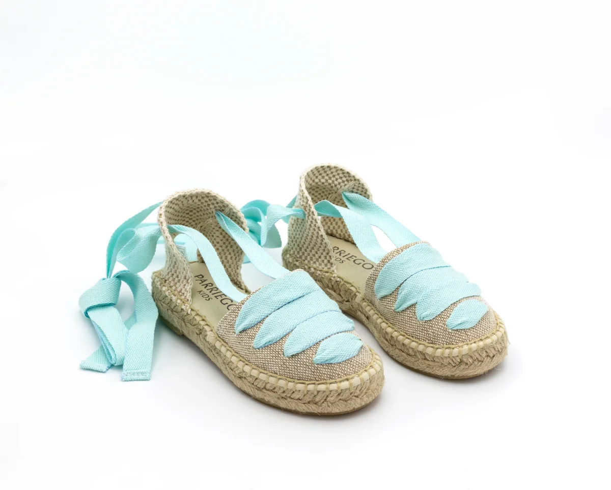 Alpargata Claudia - Beige con Aguamarina