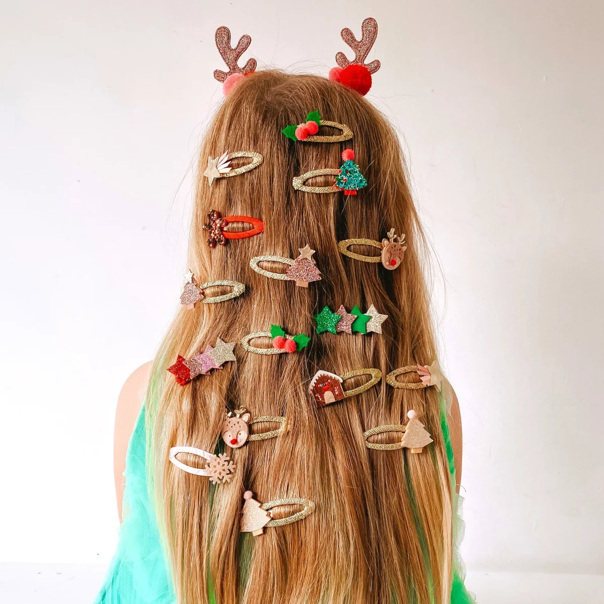 Pinzas para el pelo de estrella con purpurina alegre - Imagen 4
