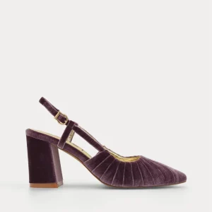 ZAPATO DE TERCIOPELO DESTALONADO MALVA