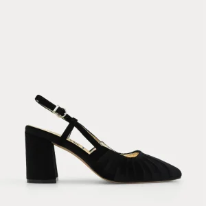 ZAPATO DE TERCIOPELO DESTALONADO NEGRO