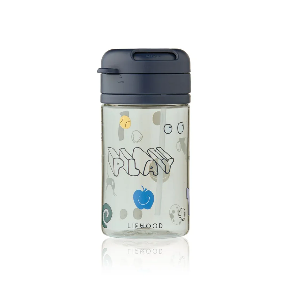 Vaso con Pajita Azul Play