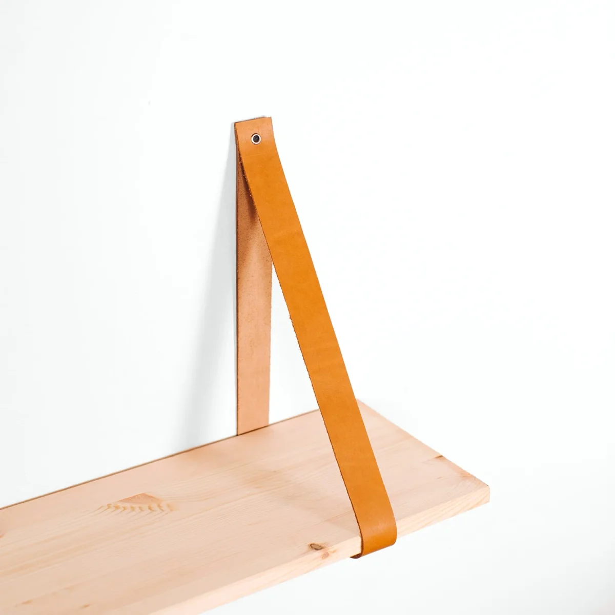Estantería de madera y cuero - Imagen 6