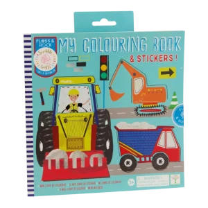 Libro para Colorear con Pegatinas Construcción