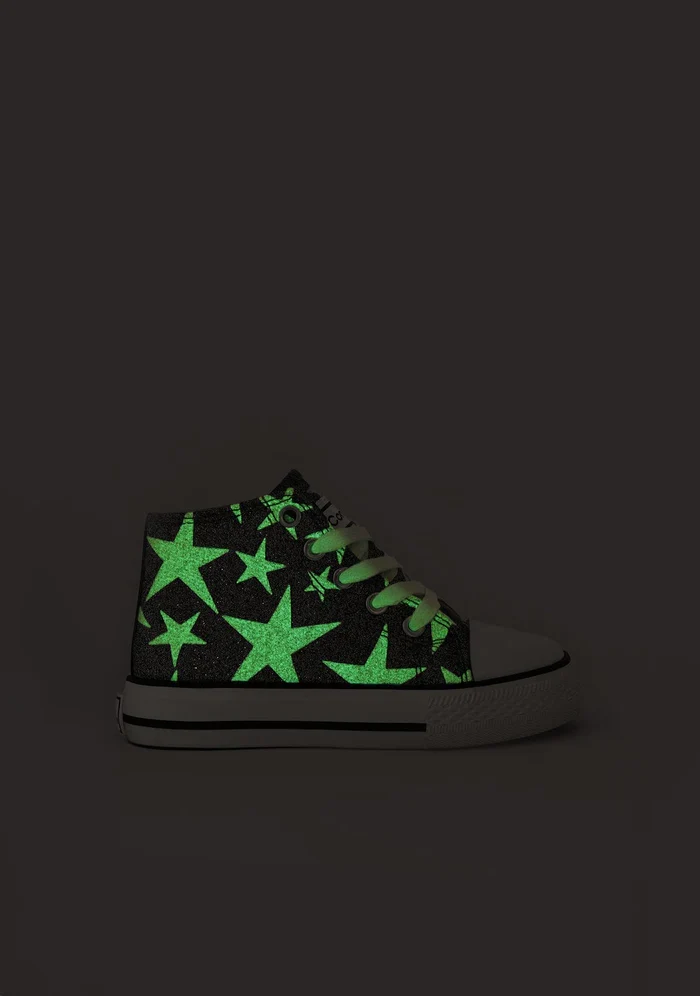 Zapatillas altas Brillo en la Oscuridad Plateadas - Imagen 3