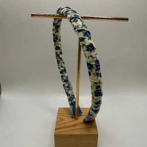 Diadema Print Flor Azul Amarilla