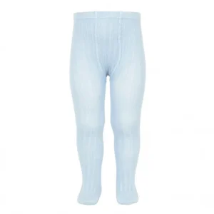 Leotardos canalé Azul Bebé