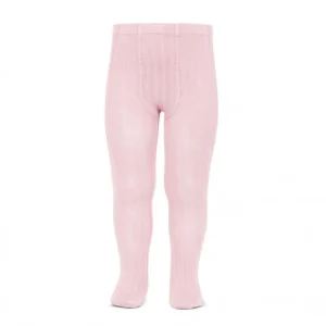 Leotardos canalé Rosa Bebé