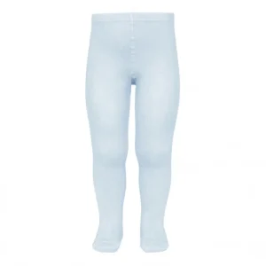 Leotardos punto liso Azul Bebé