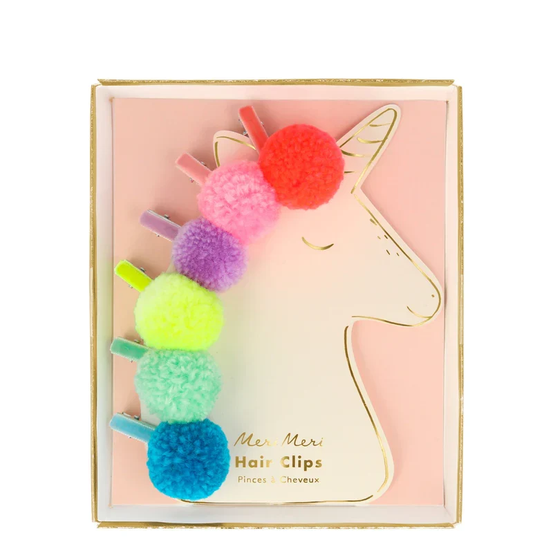 Pinzas Unicornio con Pompón - Imagen 2