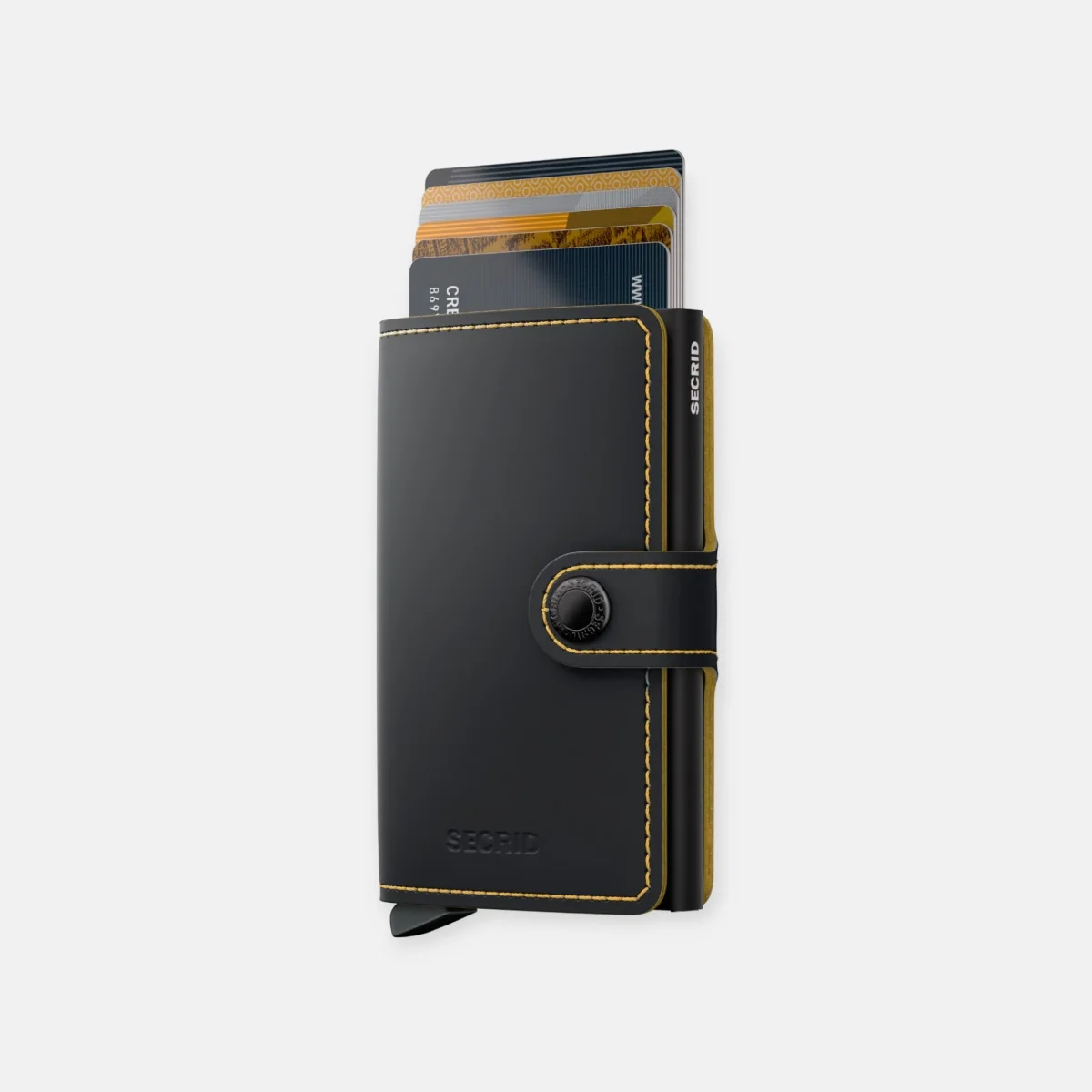 MINIWALLET SECRID MATTE BLACK & OCHRE - Imagen 3