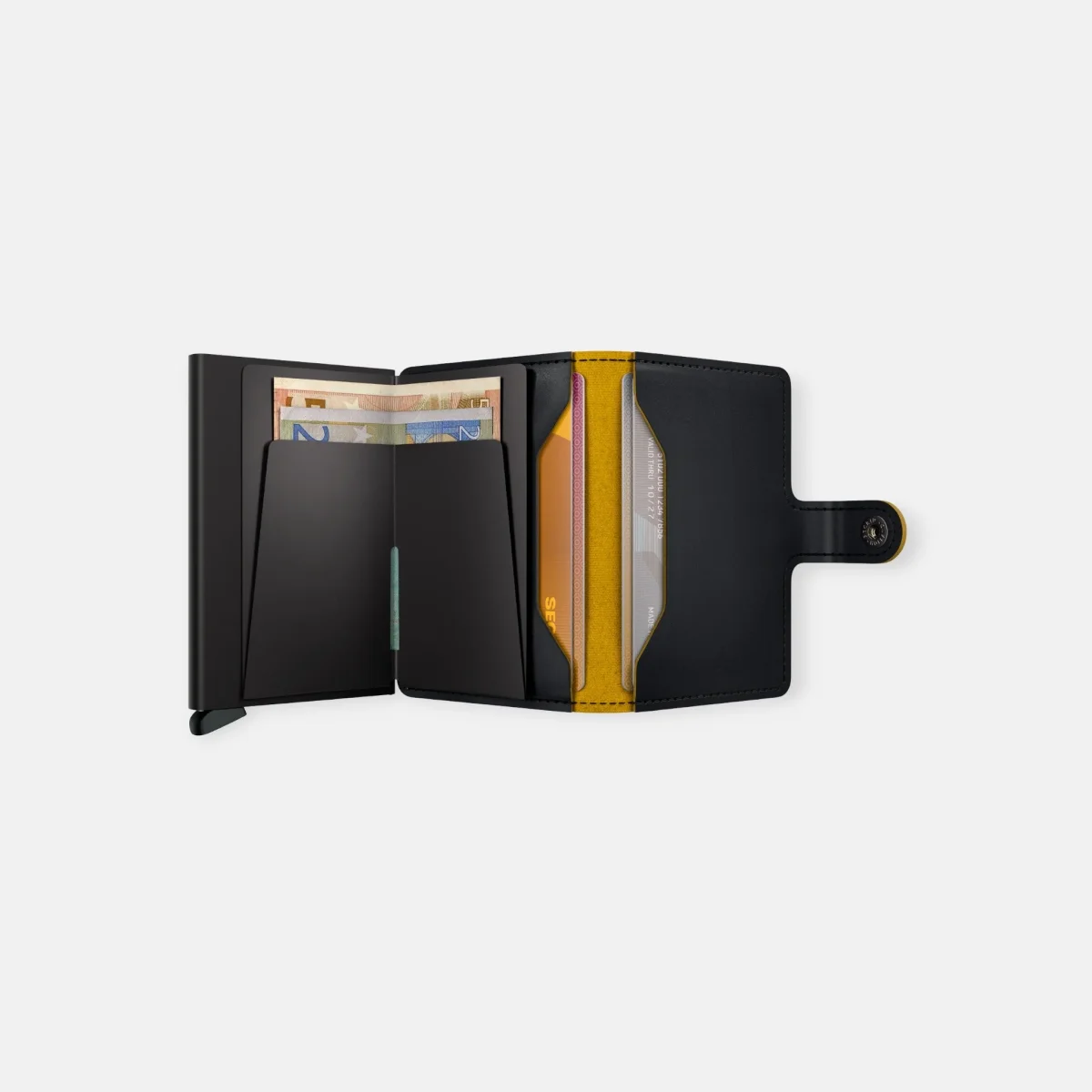 MINIWALLET SECRID MATTE BLACK & OCHRE - Imagen 4