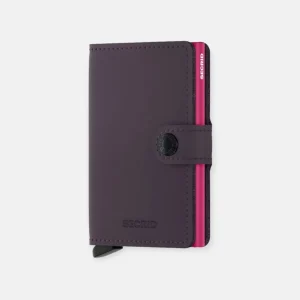 MINIWALLET SECRID MATTE DARK PURPLE & FUCHSIA