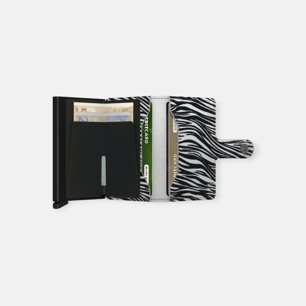 MINIWALLET SECRID ZEBRA LIGHT GREY - Imagen 4