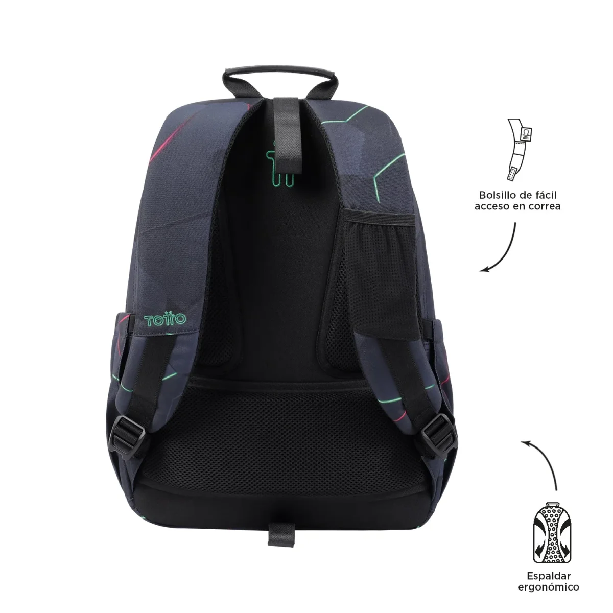 Mochila Totto Acuareles Fractal - 44cm - Imagen 6