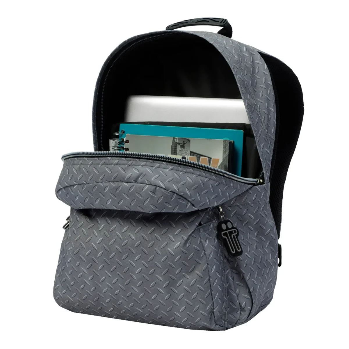 Mochila Totto Acuareles Gris Metálico - 44cm - Imagen 5