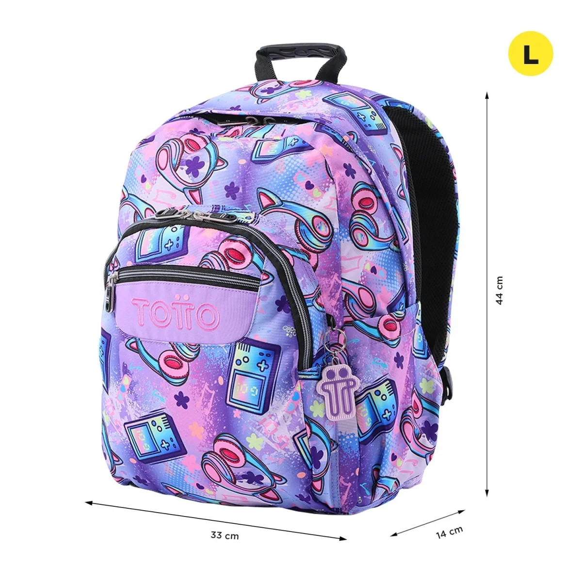 Mochila Totto Acuareles Meowsical - 44cm - Imagen 3