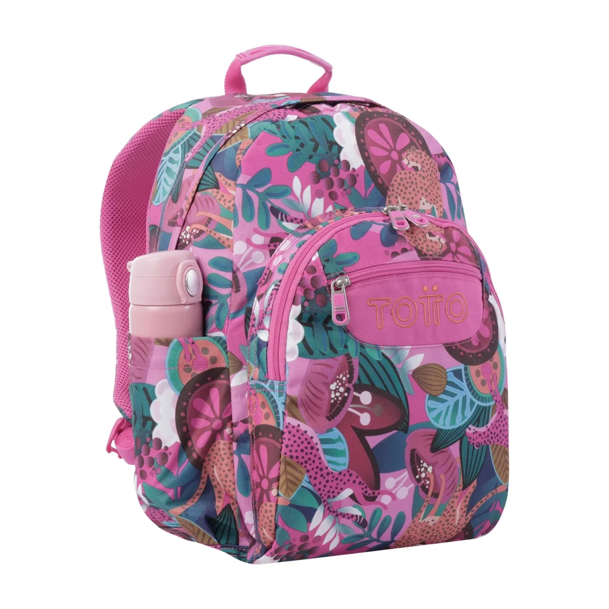 Mochila Totto Acuareles Tropical Jaguar - 44cm - Imagen 3