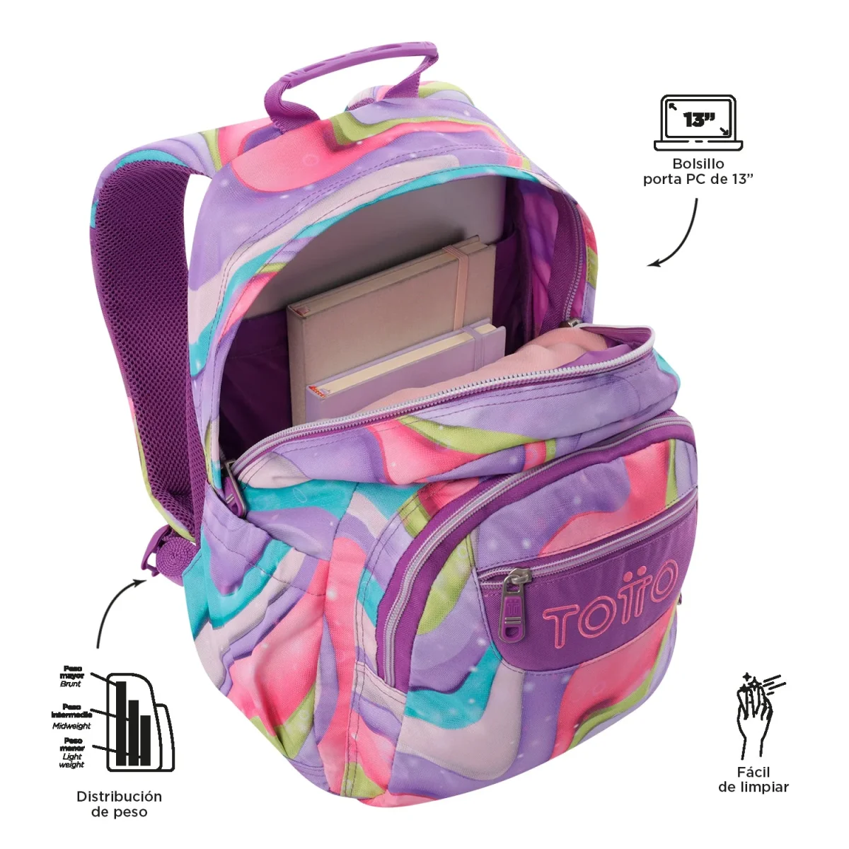 Mochila Totto Gommas Ferri- 39 cm - Imagen 6