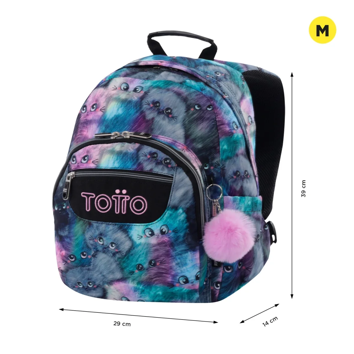 Mochila Totto Gommas Kitten- 39 cm - Imagen 3