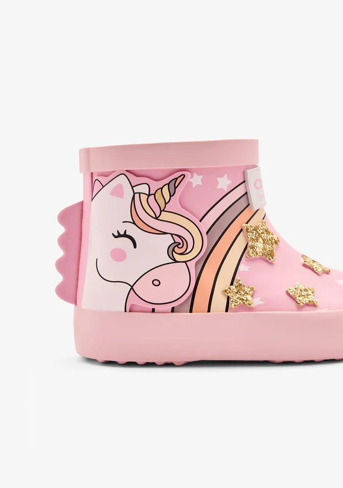 Botas de Lluvia Unicornio Rosas - Imagen 3