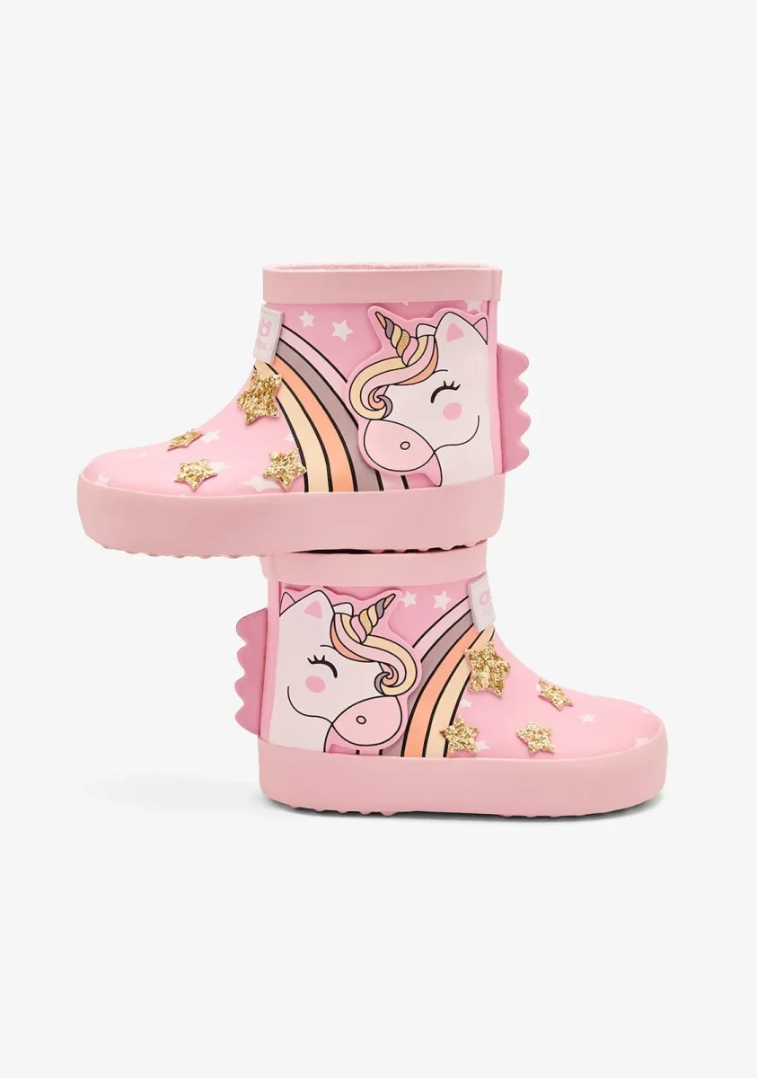 Botas de Lluvia Unicornio Rosas - Imagen 4