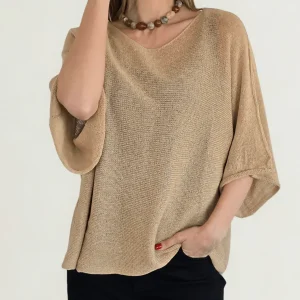 Sweater Italiano de Hilo, color Camel