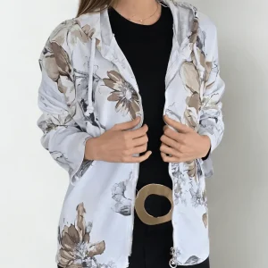 Chaqueta Italiana Estampada, fondo Blanco