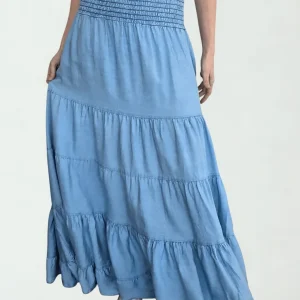 Pollera Italiana Jeans, color Celeste