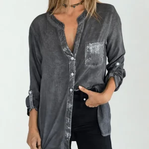 Blusa Teñida, color Gris