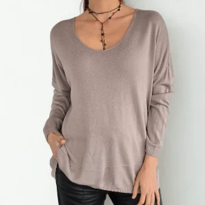 Sweater Italiano Ancho, color Taupe