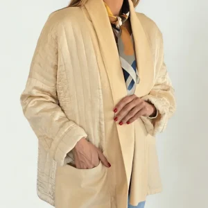 Chaqueta Italiana Lineal, color Mantequilla