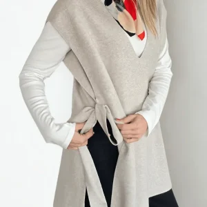 Sweater sin Mangas Lazo, color Beige