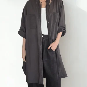 Blusa Italiana Larga, color Chocolate