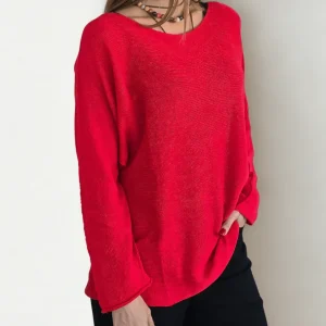 Sweater Italiano de Hilo, color Rojo