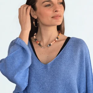 Collar Multicolor Piedra Mediana